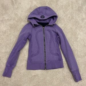 Lululemon Scuba Sparkle Purple Hoodie, Size 2 *Zipper flaw